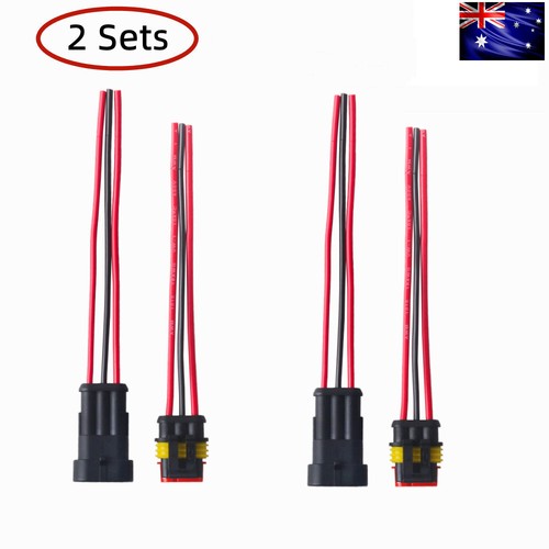 1-10sets 3 Way Car Waterproof Electrical Connector Plug Wire AWG Marine 3 Pin - Picture 10 of 14
