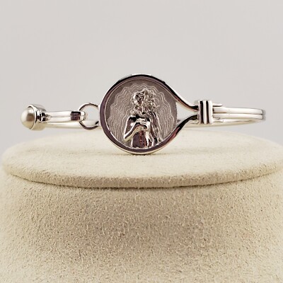 Ehrfurcht inspiriert griechische Göttin Manschette Armband Sterlingsilber Aphrodite & Perle 6,3''