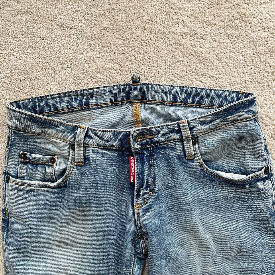 Dsquared2 Jeans Womens 38 W28 US 6 Skinny Leg Zip Fly Denim, Made In Italy - Image 3 of 4
