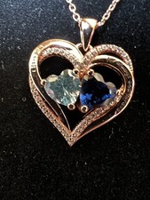 I Love You Always And Forever 925 Rose Gold Filled Necklace. Box &Gift Card