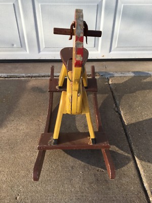 USAヴィンテージ　木製木馬 USAヴィンテージ 木製木馬 Vintage Wooden Rocking Horse . | eBay