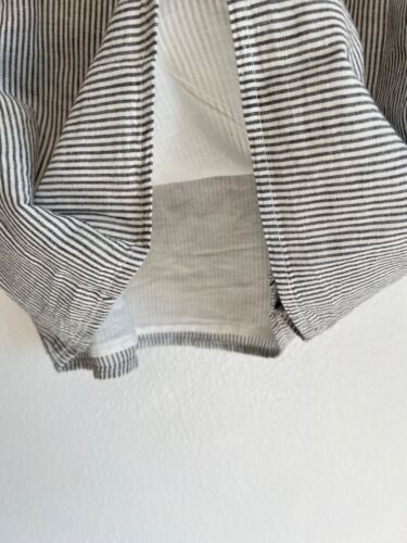 J.Crew ärmelloses Tanktop Leinenmischung seitlicher Reißverschluss grau-weiß gestreift Gr. XXL - Bild 5 von 10