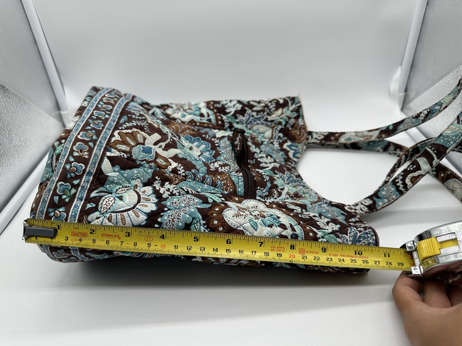 Vera Bradley Java Blue Brown purse ( Poor Conditi… - image 8