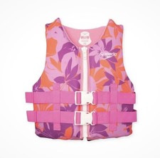 Speedo Junior PFD Life Jacket Vest - Neon Violet Kaluna Floral