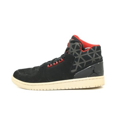 Nike Herren Air Jordan Eclipse Mid Sneaker Schwarz Rot Gepolsterter Schaft EU 42