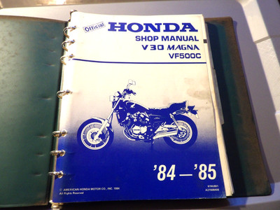 Honda OEM Binder Factory Shop Owner's Manual 1984-1985 V30 Magna VF500C 61MJ801