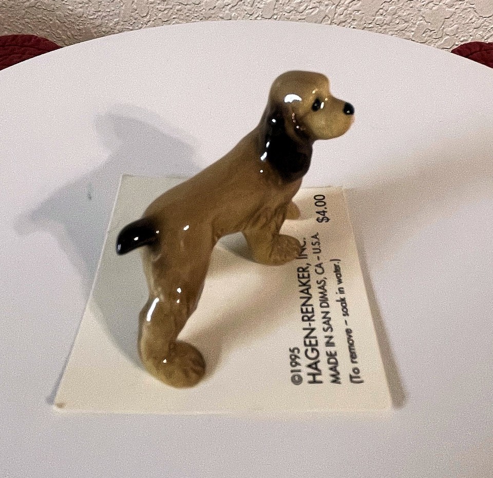 Vintage 1995 Buff Cocker Spaniel Ceramic Mini Figurine - HAGEN-RENAKER ...
