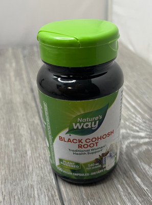 Nature's Way Black Cohosh Root 540mg 100 Capsules Exp 3/29