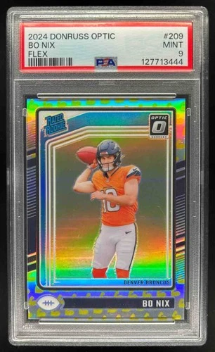 2024 Donruss Optic Bo Nix Flex Rated Rookie #/149 Broncos PSA 9