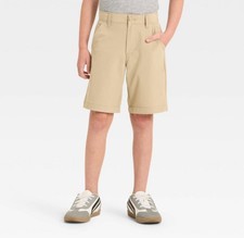 NWT Cat  Jack sz 12 Boys Khaki Quick Dry Shorts Golf Uniform Flat Front KK56