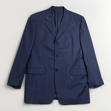 Canali Blazer Mens 42R Black Sport Coat Wool Micro Check Made In Italy Jacket