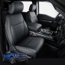 for Ford F150 Seat Covers 2015-2024 2025 2026, Full Set Custom Fit Leather Ca...