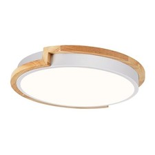 Modern LED Close to Ceiling Light, Round Shape Flush Mount 11.8 in White