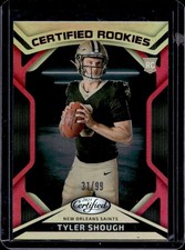 2025 Panini Certified Tyler Shough Rookies RC Mirror Red Rookie #/99 Saints