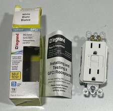 Legrand Radiant 15 Amp 125V Tamper Resistant Self-Test GFCI Duplex Outlet, White