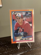 Larry Walker Rookie Baseball Card! Montreal Expos - 1990 Topps