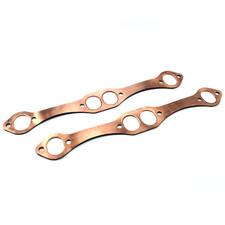 SBC Oval Port Copper Header Exhaust Gaskets Compatible with SB Chevy 327 305 350