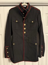 USMC Dress Blue Coat Jacket 38L Marine Corps Uniform Tunic Gold Buttons