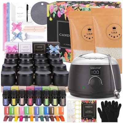 Sophisticated Black Candle Making Kit for Adults - Create & Enjoy Unique Scents
