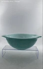 Pyrex Green Brown Round Double Handle Decorative Mixing Bowl Lot Of 2