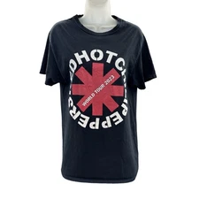 Red Hot Chili Peppers 2023 Tour T-Shirt Black Band Tee Fruit of the Loom Small