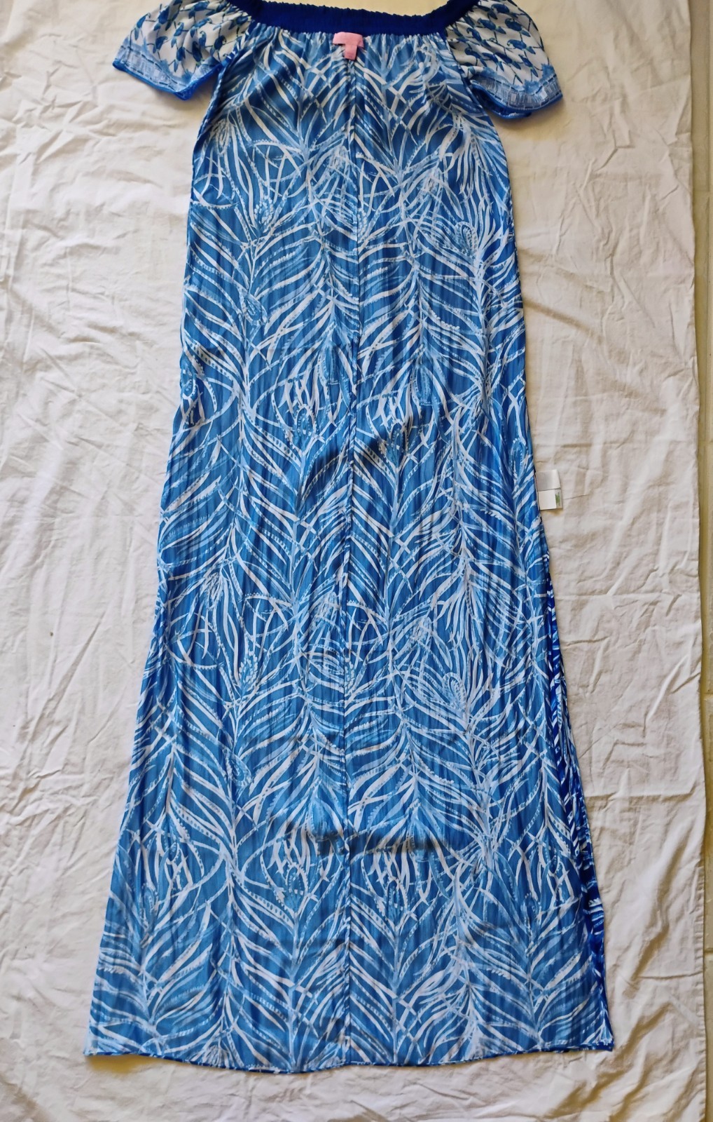 Lilly Pullitzer Blue White Parrot Pattern Maxi Dr… - image 2