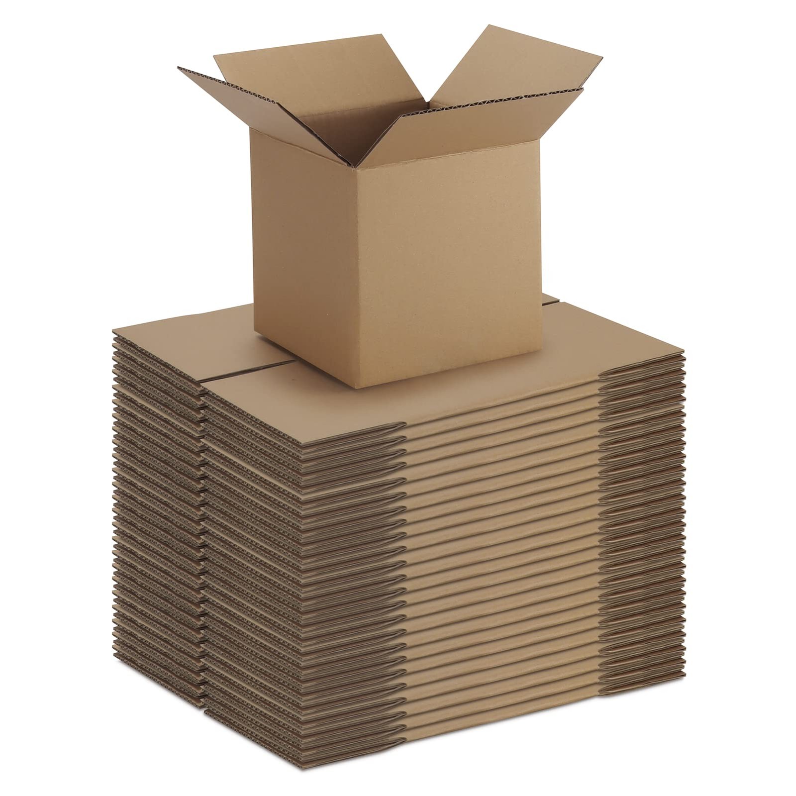 CRUGLA 6x6x6 Shipping Boxes Set of 25, Cardboard Inch 25 Pack, Brown