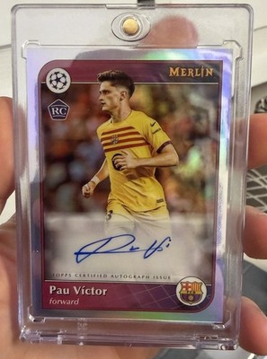 2024-25 Topps Merlin Uefa Club Competitions - Autographs Pau Victor #AU-PV AU,RC