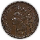 1903 Indian Head Cent Almost Uncirculated AU Coin #25596