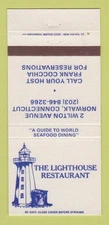 Matchbook Cover - Lighthouse Restaurant Norwalk CT 30 Strike