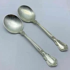 Gorham Chantilly Sterling Silver Cream Soup Spoon Set 2 Piece 6.25" Vintage