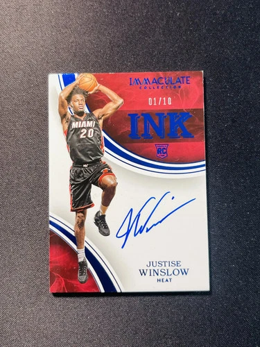 2024-25 Panini Immaculate Ink Auto Justise Winslow #IK-JWI 1/10 Heat XV44