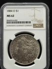 1884-O Morgan Silver Dollar NGC MS62 • New Orleans Mint • $1