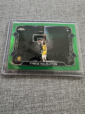 Tyrese Haliburton /99 Green Refractor - Moment In Time - Topps Chrome Update 