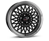 1X Borbet Design B Black Rim Polished 8.0Jx18 5X112 ET30