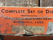 VINTAGE LYMAN RELOADING DIES 32/20 32 20
