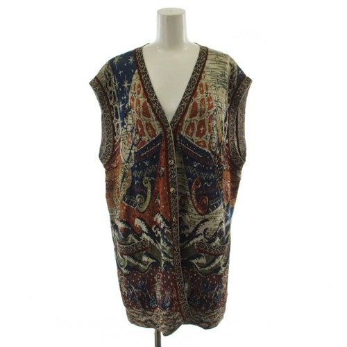 Missoni MISSONI Long Vest Knit Vest L Multicolor Allover Pattern Sleeveless