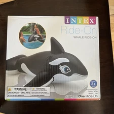 Intex Wet Set 2017 Inflatable Float Whale Ride-On Orca 76” x 47" - NEW Pool Toy