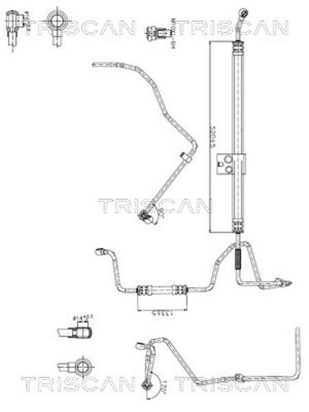Triscan Hydraulikschlauch Lenkung 8516 29070 FüR VW Polo 6N2 Lupo 1 6X1 6E1 Seat-image
