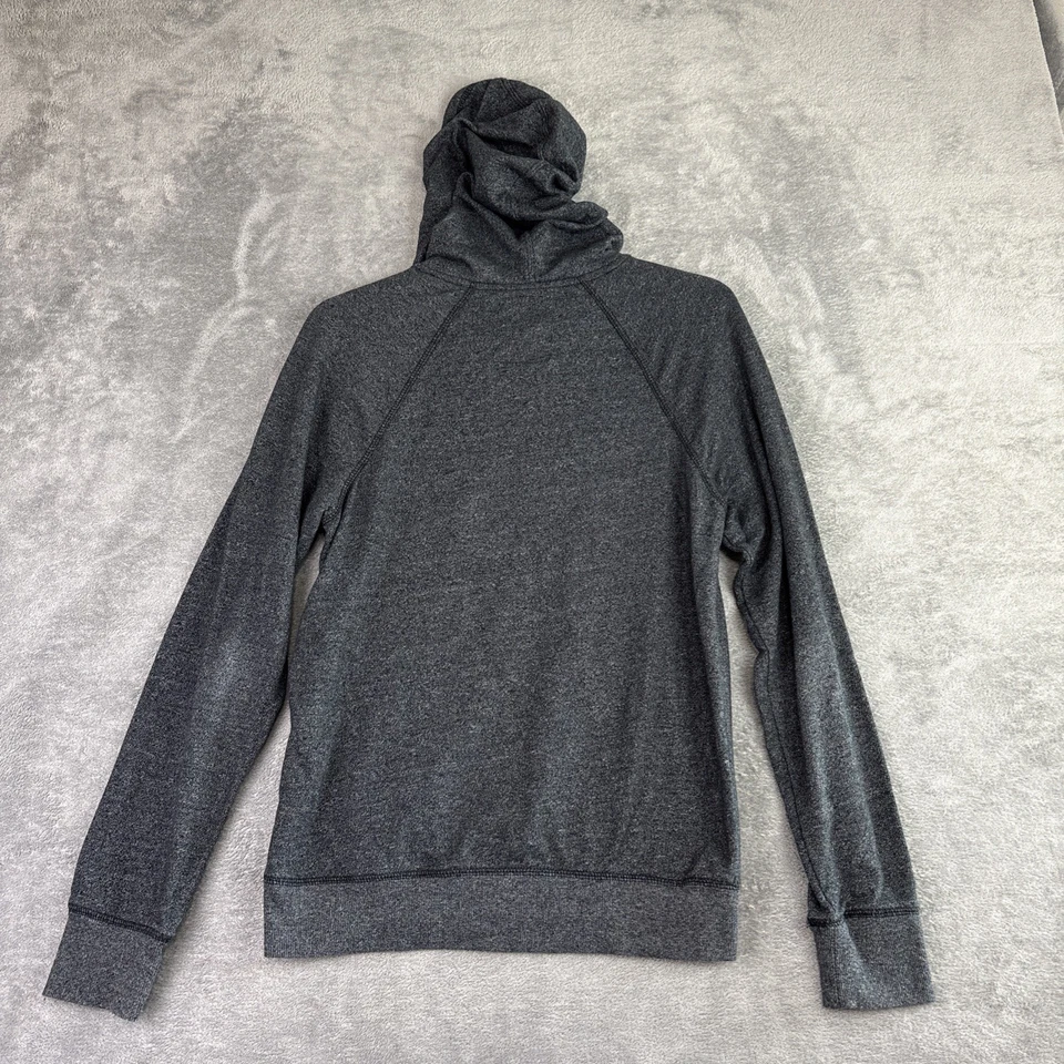 Sudadera con capucha gris con estampado facial geométrico On The Byas para hombre talla pequeña ropa de calle patinador Foto 4 de 4