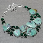 Ruby Fuchsite Chrome Diopside Gemstone Fashion Gift Jewelry Necklace 18" SR 7526