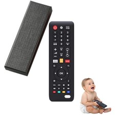 Baby Remote Control Teething Toys 3-6-12 Months, Toddler Sensory Toy Black