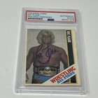 RIC FLAIR 1985 O'QUINN WRESTLING ALL STARS SIGNED CARD - PSA DNA