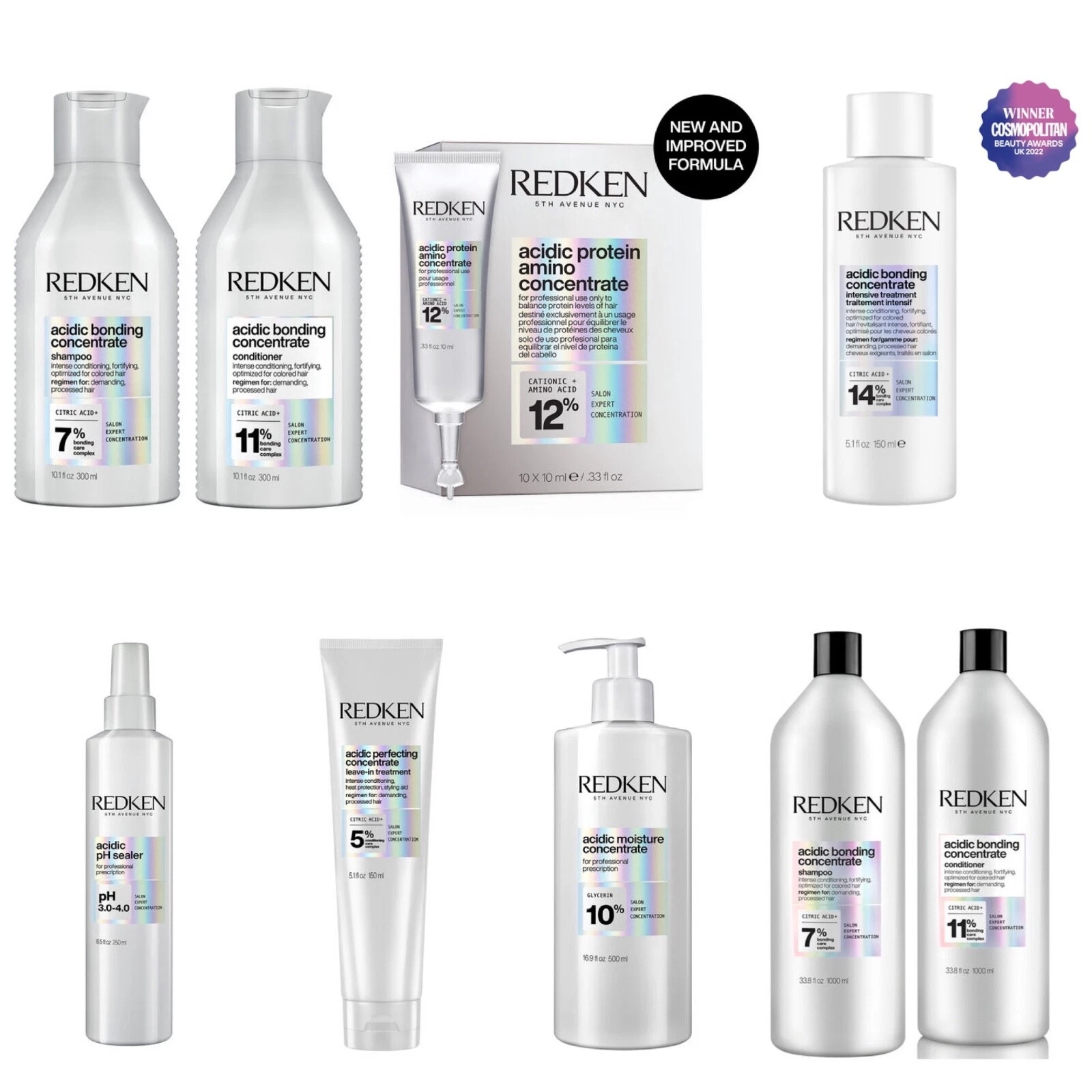 Redken Acidic Bonding Concentrate Shampoo,Conditioner & Treatment 300ml-1000ml
Opens in a new window