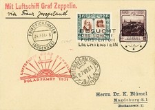Liechtenstein 1931 Zeppelin Polar Flight Card In Immaculate Condition - SUPERB!!