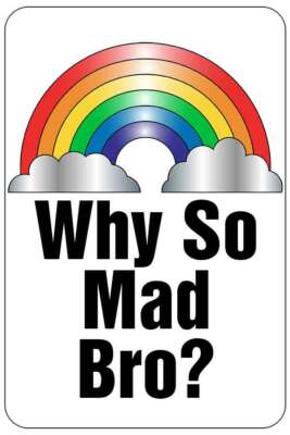 WHY SO MAD BRO sign Metal funny man cave house decor B25