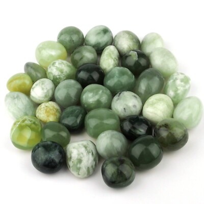 handpolierte Jade | Serpentin Trommelsteine Ø 25 - 35 mm AA - Qualität aus China