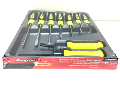 New Snap-on™ 9pc Hi-Viz Screwdriver Striking Prybar & Chisel Set