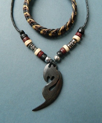 Necklace Celtic Maori Tribal Surfer Surf Mens Boys Jewellery Viking Bead Pendant - Picture 6 of 28
