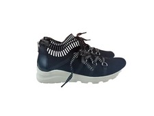adrienne vittadini women Midtop Lace Up Sneaker Black 7.5M lot 1035